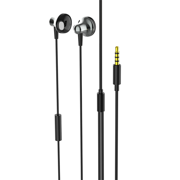 LDNIO ყურთსასმენი HP08 High Quality Wired Stereo Headset In Ear Earphone With microphone შავი