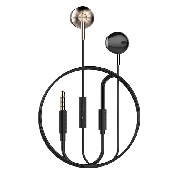 LDNIO ყურთსასმენი HP09 High Quality Wired Stereo Headset In Ear Earphone With microphone შავი