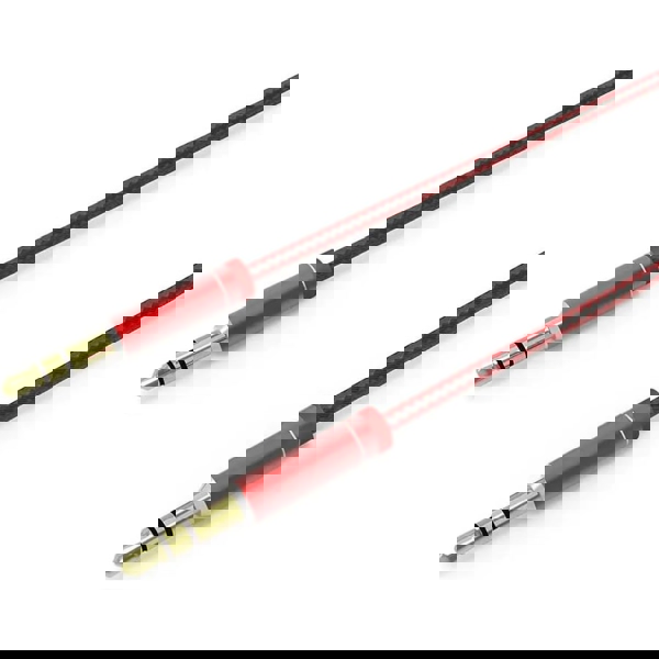 LDNIO AUX აუდიო კაბელი LS-Y01 Red, 3.5mm - 3.5mm AUX, 1M წითელი