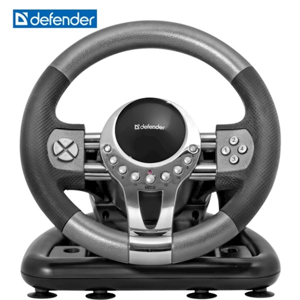 Gaming wheel Defender FORSAGE GTR USB, 12 buttons, gear stick