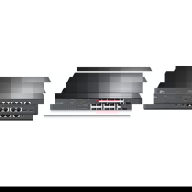 TL-SL1218MP, TPLINK, 16-Port 10/100Mbps+2-Port Gigabit Rackmount Switch with 16-Port PoE+