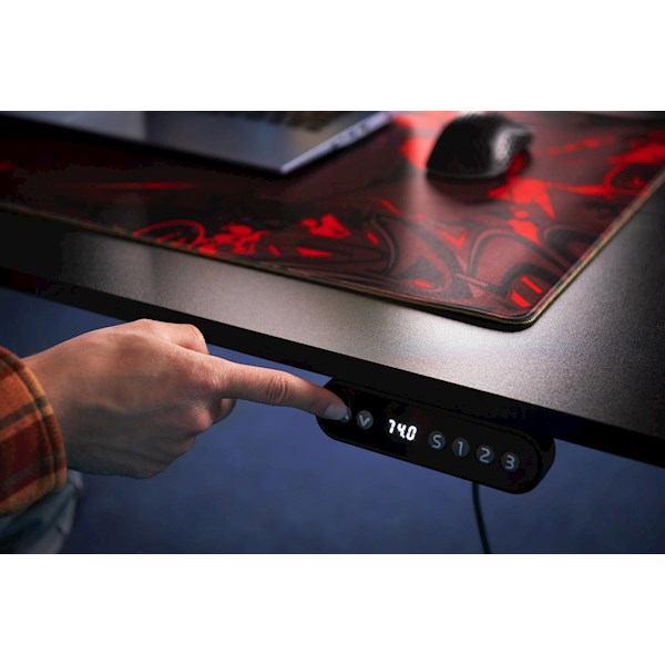 2E Computer table CE120B-MOTORIZED, height adjustment, electric motor 220V, 73/118х120x60cm, black