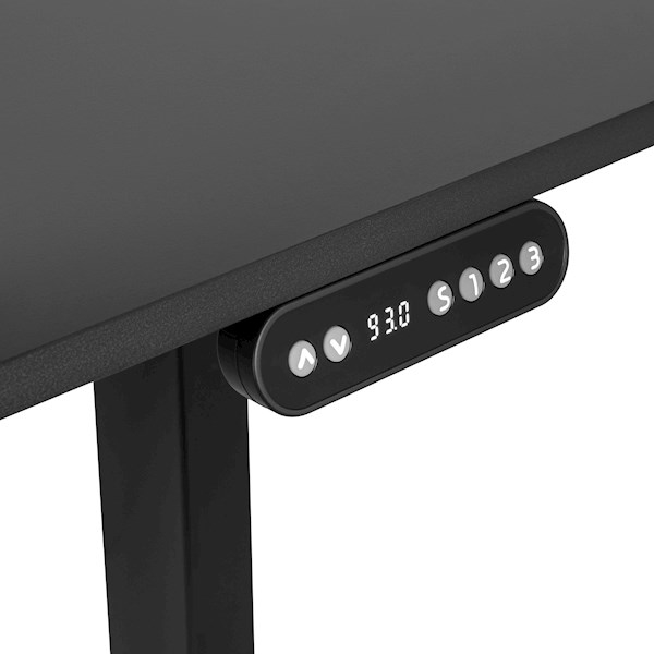 2E Computer table CE120B-MOTORIZED, height adjustment, electric motor 220V, 73/118х120x60cm, black