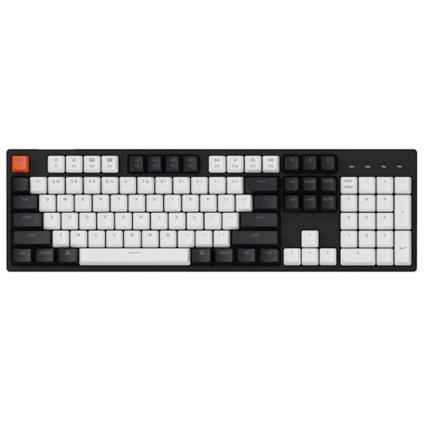 Keychron C2 104Key, Gateron G Pro Brown, Hot-Swap, USB-A, EN/UKR, RGB, Black