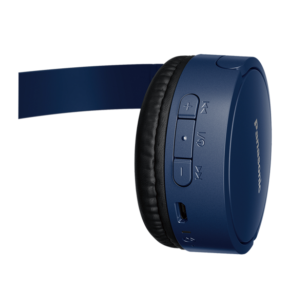 Wireless Headphone/ Panasonic/ Panasonic RB-HF420B Wireless On Ear Headphones with 50 Hours Playtime, Lightweight, Built-in Mic, Quick Charge,