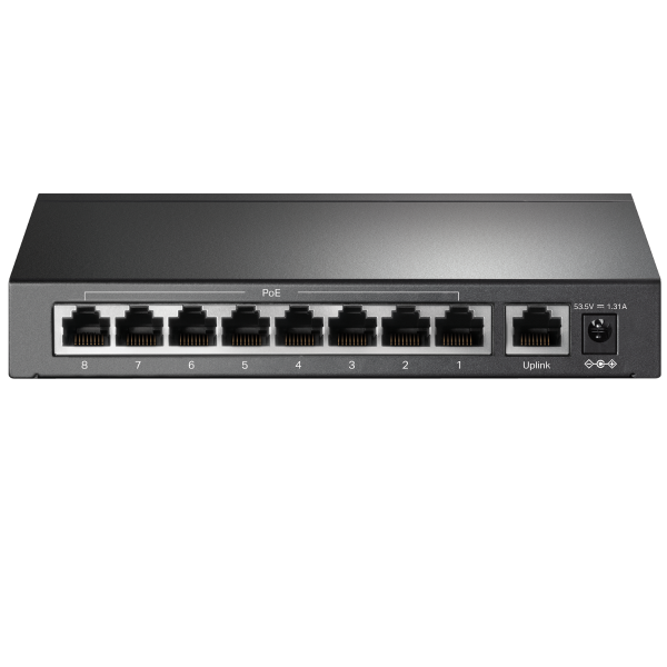 ქსელის გამანაწილებელი  TL-SF1009P, TP-Link, 9-port 10/100Mbps Desktop Switch with 8-Port PoE+