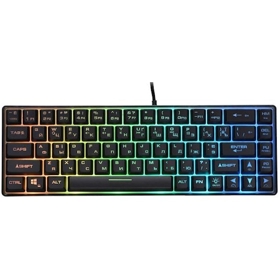 2E GAMING Membrane keyboard KG345 68key, USB-A, EN/UA/RU, RGB, transparent