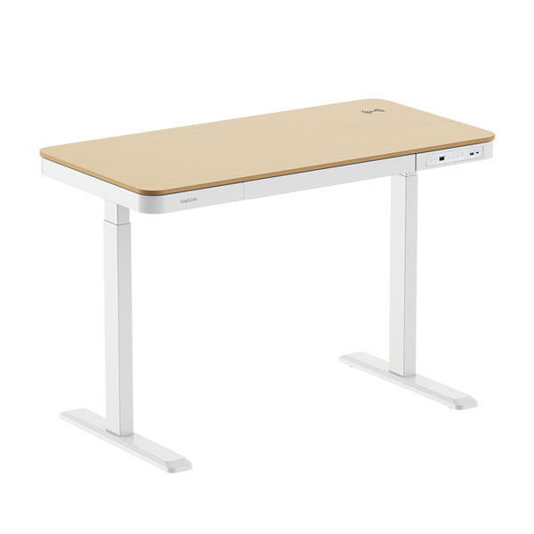 მაგიდა: Logilink EO0055W Electrically adjustable sit-stand desk with wireless charging White