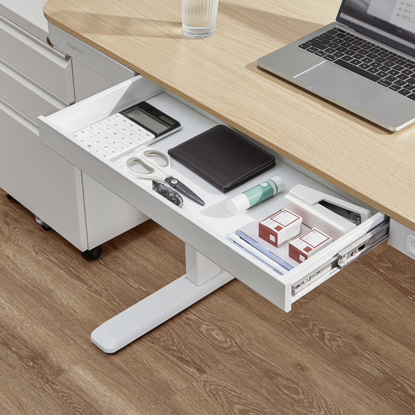 მაგიდა: Logilink EO0055W Electrically adjustable sit-stand desk with wireless charging White