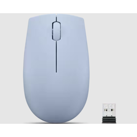 Lenovo 300 Wireless Compact Mouse (Frost Blue) with battery