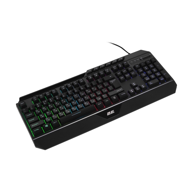 2E GAMING Membrane keyboard KG315 110key, USB-A, EN/UA, RGB, black