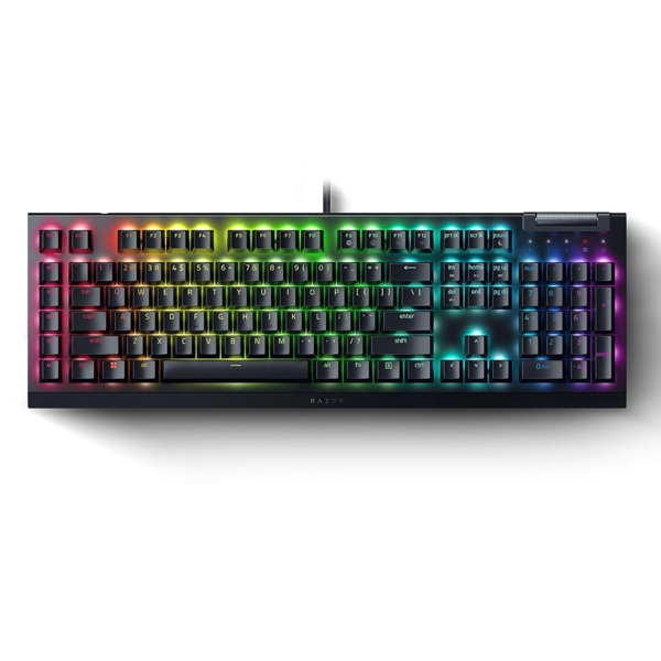 Razer Keyboard mechanical BlackWidow V4 X, 110key, Green Switch, USB-A, EN, RGB, black