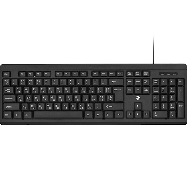 კომპიუტერის კლავიატურა 2E Keyboard  KS108 USB Black