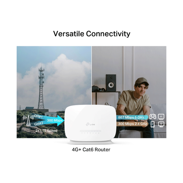 როუტერი, რადიო ქსელი Archer MR505, TP-Link, 4G+ Cat6 AC1200 Wireless Dual Band Gigabit Router
