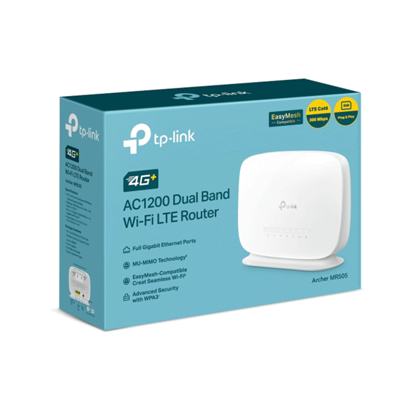 როუტერი, რადიო ქსელი Archer MR505, TP-Link, 4G+ Cat6 AC1200 Wireless Dual Band Gigabit Router