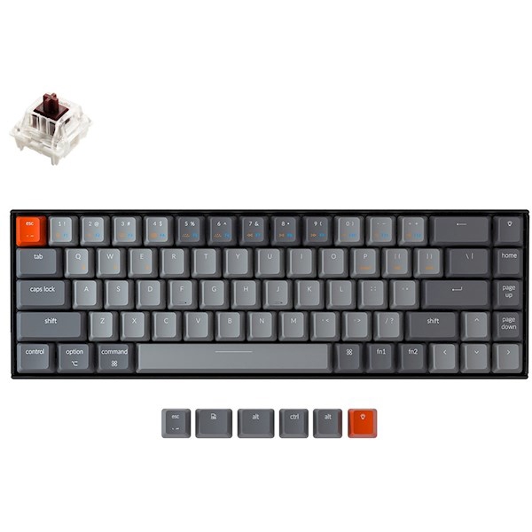 Keychron K6 68 Key Hot-Swap RGB Brown