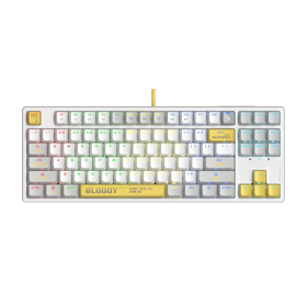 კლავიატურა: A4Tech Bloody S87 RGB Mechanical Red Plus Switch Keyboard Energy WhiteEnergy White
