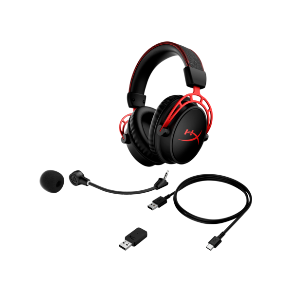 Headphone/ HP/ HyperX Cloud Alpha HX-CLA-WL-RED-GAM-HS Wireless Gaming Headset (Black-Red)
