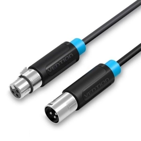 VENTION BBFBH XLR Audio Extension Cable 2M Black