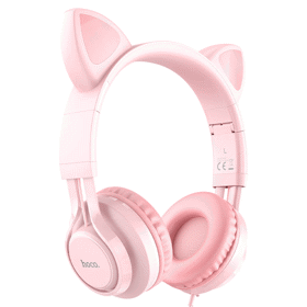 HOCO W36 Cat ear headphones with mic Pink