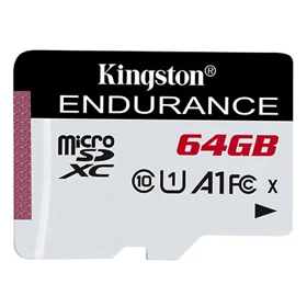 Flash Card/ Kingston 64GB microSDHC Endurance 95R/30W C10 A1 UHS-I Card Only (SDCE/64GB)