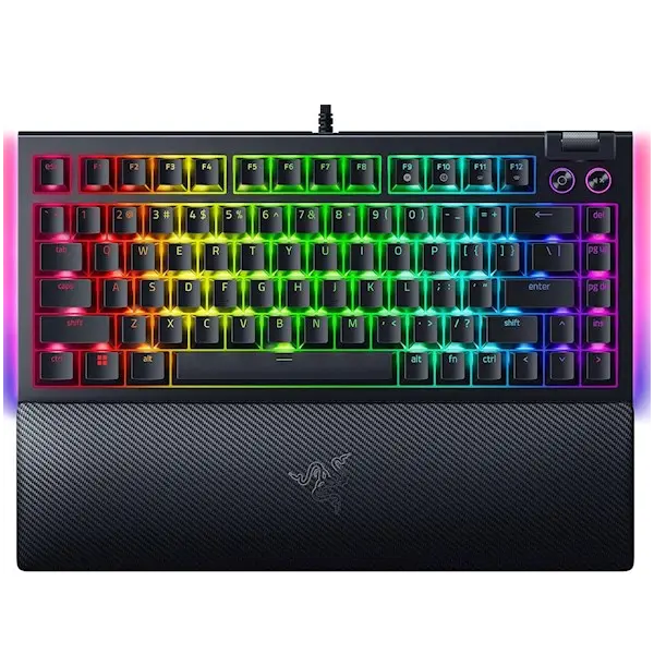 Razer Keyboard BlackWidow V4 75% RGB 83key Mechanical Tactile Switch GEN-3 USB EN, black