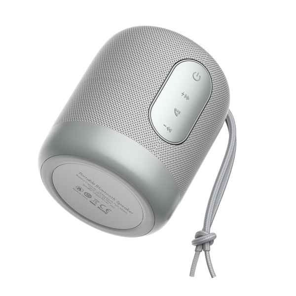 LDNIO ბლუთუზ პორტაბელური დინამიკი BTS12 Grey, 5W, 2000 mAh Bluetooth 5.0 Wireless Speaker Waterproof