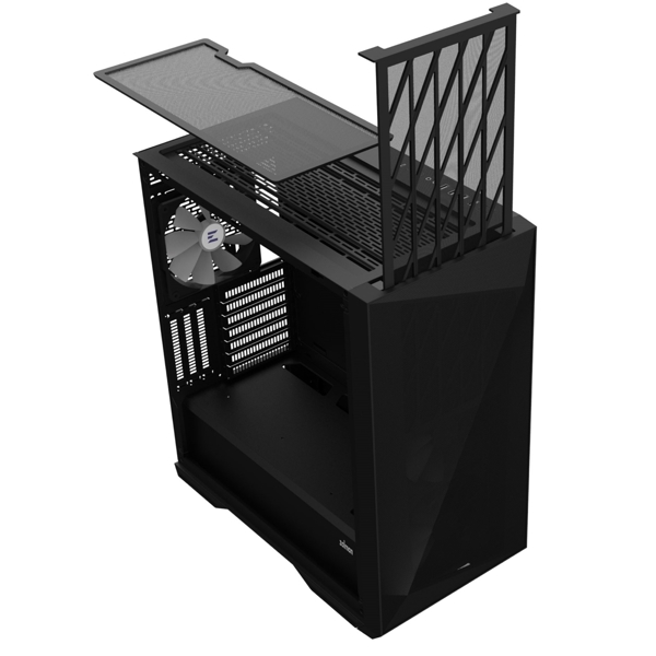 Zalman PC case Z9 Iceberg MS without PSU, 2xUSB3.0, 2xUSB2.0, 1xUSB 3.1 Gen2 Type-C, 4x140mm ARGB, VGA 390mm, LCS ready, TG Side Panel, EATX, black