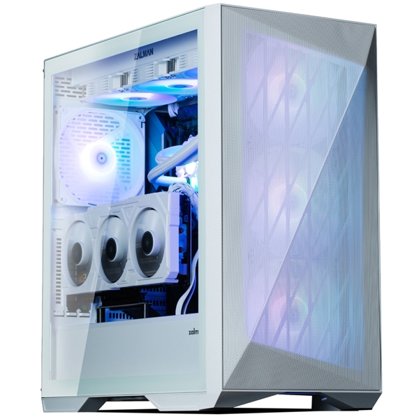 Zalman PC case Z9 Iceberg MS without PSU, 2xUSB3.0, 2xUSB2.0, 1xUSB 3.1 Gen2 Type-C, 4x140mm ARGB, VGA 390mm, LCS ready, TG Side Panel, EATX, white