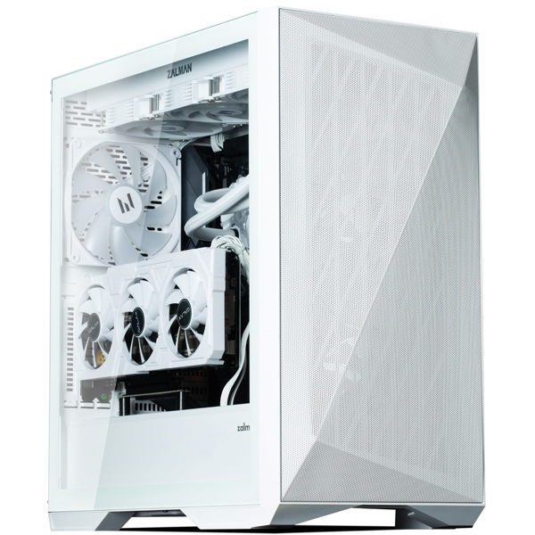Zalman PC case Z9 Iceberg MS without PSU, 2xUSB3.0, 2xUSB2.0, 1xUSB 3.1 Gen2 Type-C, 4x140mm ARGB, VGA 390mm, LCS ready, TG Side Panel, EATX, white