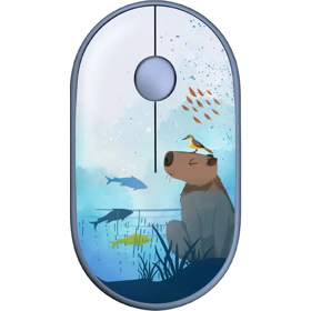 2E Mouse MF300 CAPYBARA:SWIM Silent WL BT, Blue