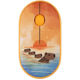 2E Mouse MF300 CAPYBARA:SUNSET Silent WL BT, Yellow