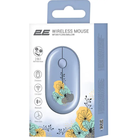 2E Mouse MF300 FLORA:MALLOW Silent WL BT, Blue