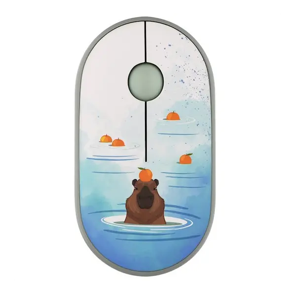 2E Mouse MF300 CAPYBARA:TANGERINE Silent WL BT, Green