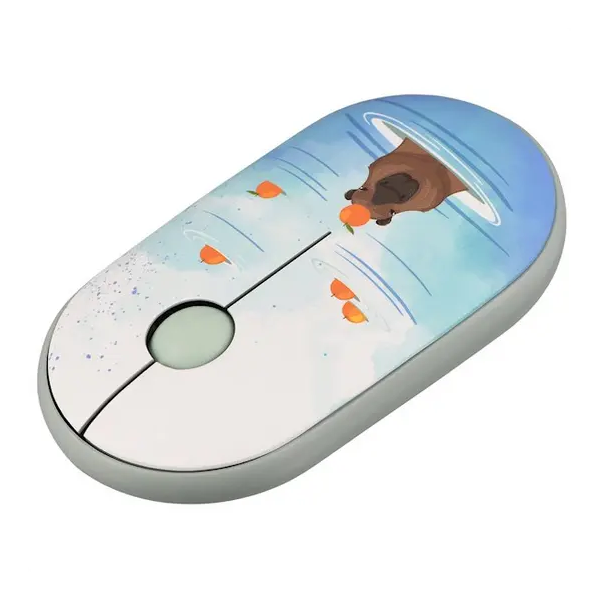 2E Mouse MF300 CAPYBARA:TANGERINE Silent WL BT, Green