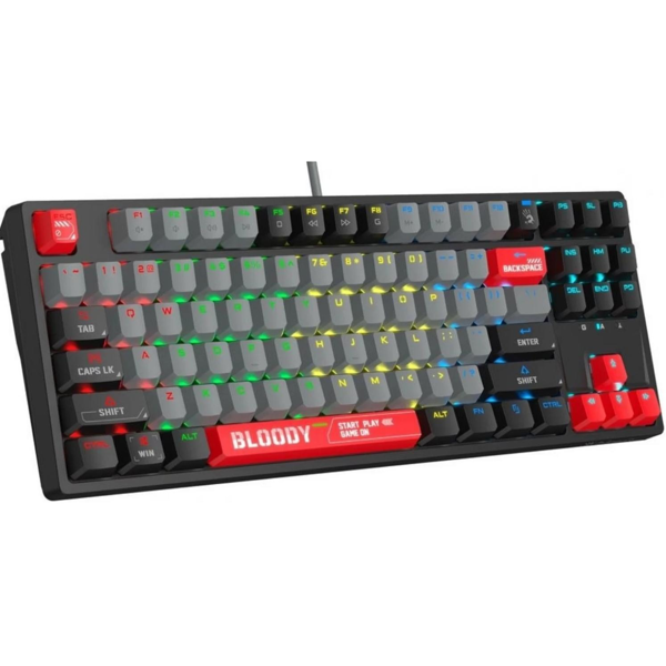 კლავიატურა: A4Tech Bloody S87 RGB Mechanical Red Plus Switch Keyboard Energy RedEnergy Red