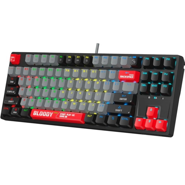 კლავიატურა: A4Tech Bloody S87 RGB Mechanical Red Plus Switch Keyboard Energy RedEnergy Red