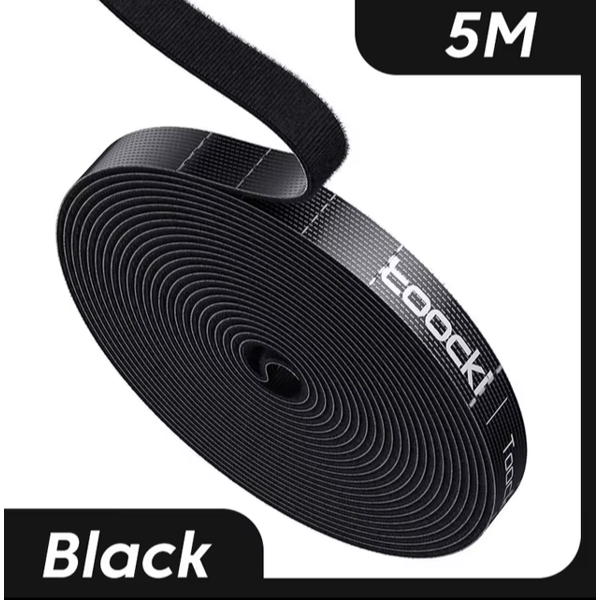 Toocki Cable Organizer Cable Management Tearable Organizador Cables Winder Ties Phone Accessories Wire Cord Organizer And Cables 5M Black