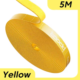 Toocki Cable Organizer Cable Management Tearable Organizador Cables Winder Ties Phone Accessories Wire Cord Organizer And Cables 5M Yellow