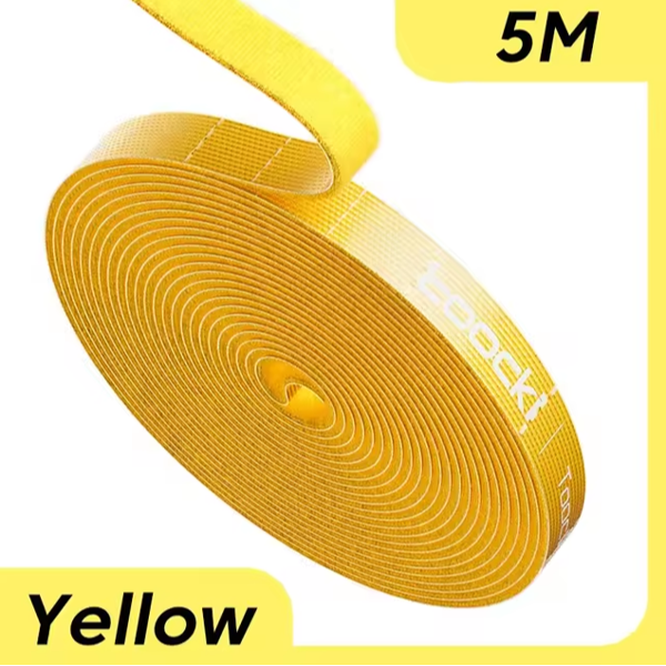 Toocki Cable Organizer Cable Management Tearable Organizador Cables Winder Ties Phone Accessories Wire Cord Organizer And Cables 5M Yellow