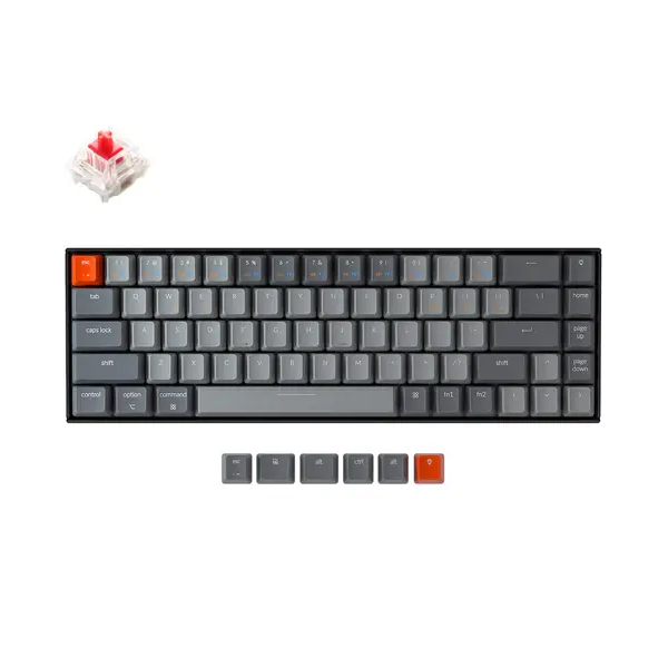 Keychron K6 68 Key  Gateron   White LED Red