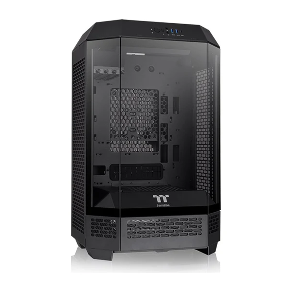 The Tower 300, ThermalTake, Black, Tempered Glass*3/CT140 Fan*2/Color Box/With Screen Metal Panel, CA-1Y4-00S1WN-00