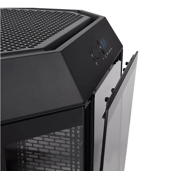 The Tower 300, ThermalTake, Black, Tempered Glass*3/CT140 Fan*2/Color Box/With Screen Metal Panel, CA-1Y4-00S1WN-00