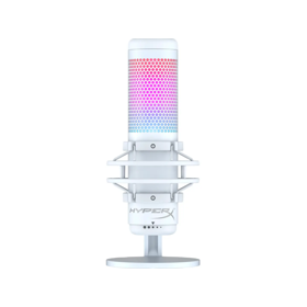 Microphone/ HyperX QuadCast S  - USB Microphone (White-Grey) - RGB Lighting (519P0AA)