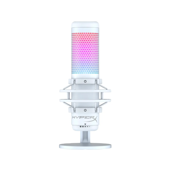 Microphone/ HyperX QuadCast S  - USB Microphone (White-Grey) - RGB Lighting (519P0AA)