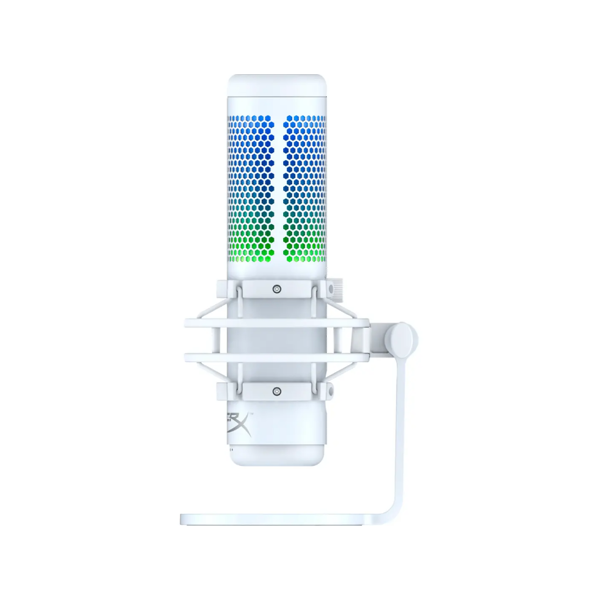 Microphone/ HyperX QuadCast S  - USB Microphone (White-Grey) - RGB Lighting (519P0AA)