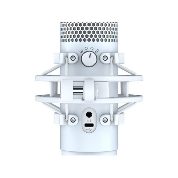 Microphone/ HyperX QuadCast S  - USB Microphone (White-Grey) - RGB Lighting (519P0AA)