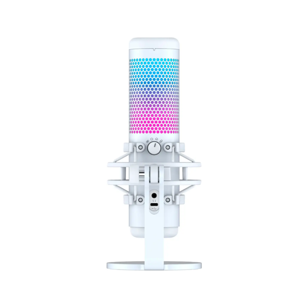 Microphone/ HyperX QuadCast S  - USB Microphone (White-Grey) - RGB Lighting (519P0AA)