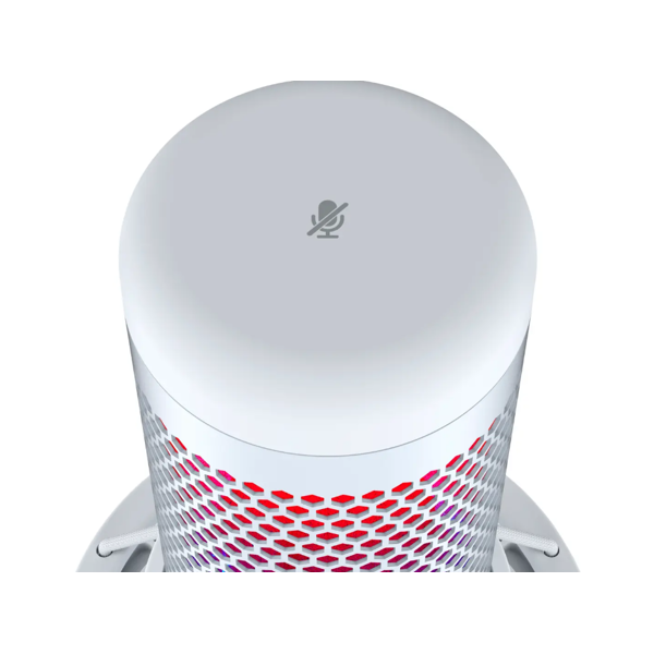 Microphone/ HyperX QuadCast S  - USB Microphone (White-Grey) - RGB Lighting (519P0AA)