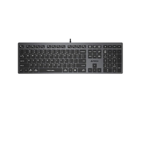 კლავიატურა: A4tech Fstyler FX50 Low Profile Scissor Switch Keyboard EN/RU Grey